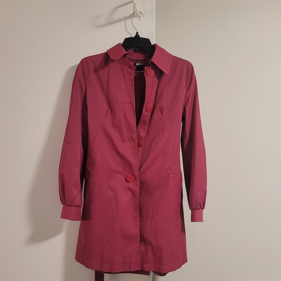 Pink DKNY trench coat - Picture 1 of 4